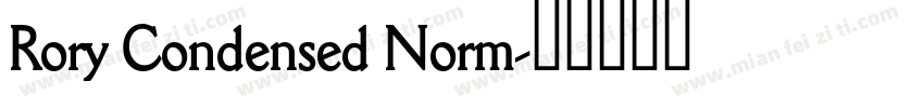 Rory Condensed Norm字体转换